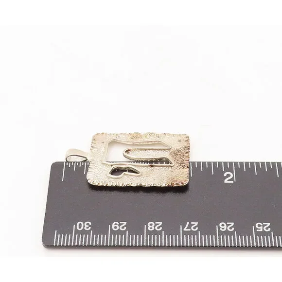 925 Sterling Silver Vintage Pendant ISRAEL Cutout Chai Jewish PT22595 - Picture 4 of 5